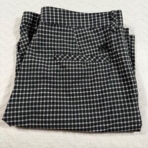 Adidas Mens Black White Gingham Plaid Golf Shorts Size 34x10.5 Polyester